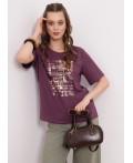 CLE Футболка жен. 266682кдт_п, сливовый