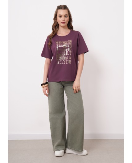 CLE Футболка жен. 266682кдт_п, сливовый
