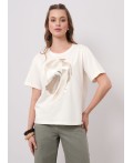 CLE Футболка жен. 266682кдт_п, молочный