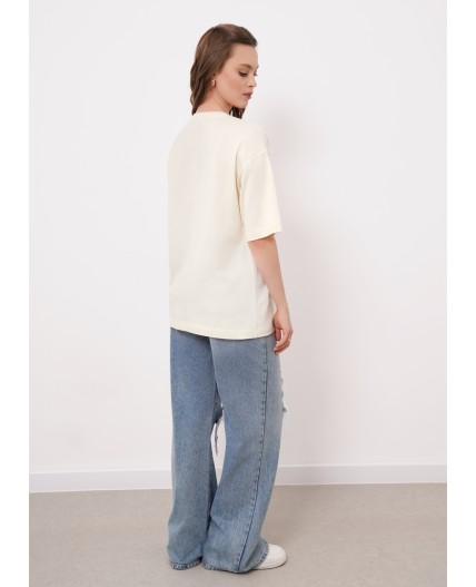 CLE Футболка жен. 267060кдт_п, молочный
