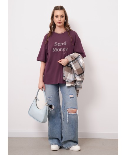 CLE Футболка жен. 267060кдт_п, сливовый