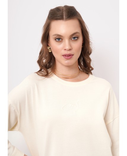 CLE Фуфайка жен. 266704кдт, молочный