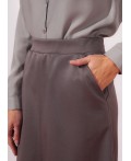 CLE Юбка жен. 267100/196д, кофейный/т.серый