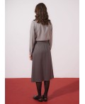 CLE Юбка жен. 267100/196д, кофейный/т.серый