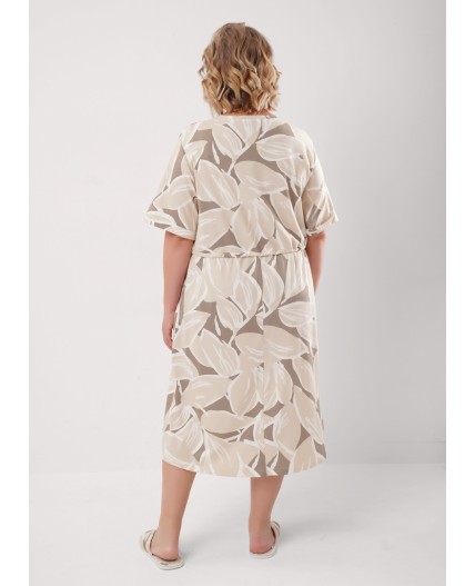 CLE LDR26-1213 Платье жен. Оливия, св.бежевый/кофейный