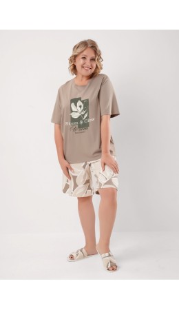 CLE LP26-1213 Набор одежды жен. Оливия, кофейный/св.бежевый