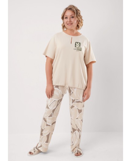 CLE LP26-1213/1 Набор одежды жен. Оливия, св.бежевый/кофейный