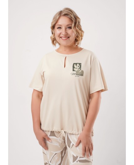 CLE LP26-1213/1 Набор одежды жен. Оливия, св.бежевый/кофейный