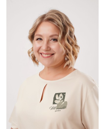 CLE LP26-1213/1 Набор одежды жен. Оливия, св.бежевый/кофейный