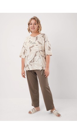 CLE LP26-1213/2 Набор одежды жен. Оливия, св.бежевый/кофейный