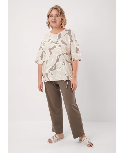 CLE LP26-1213/2 Набор одежды жен. Оливия, св.бежевый/кофейный