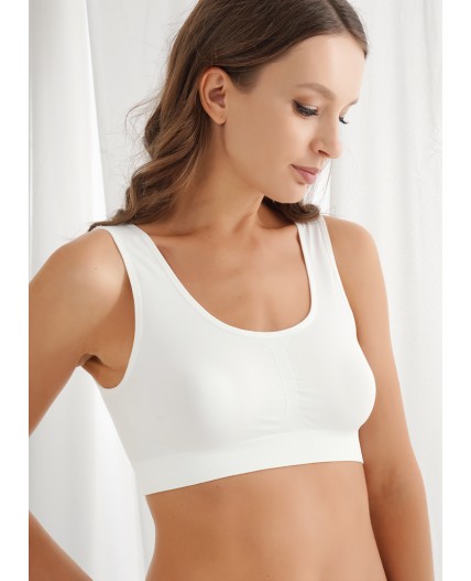 CLE LT012/2pk Топ жен.спорт., белый