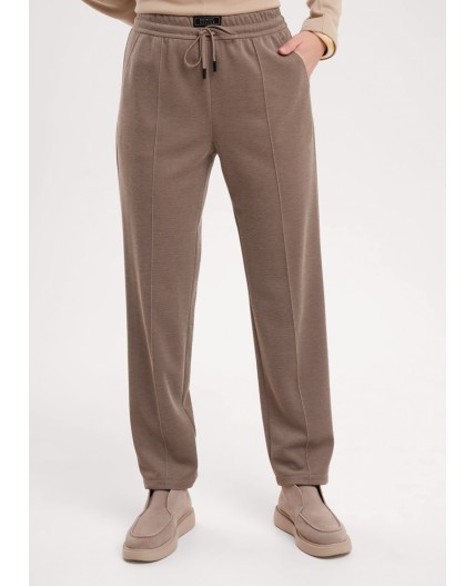 CLE Брюки жен. 267101/195зэж, св.коричневый/т.серый