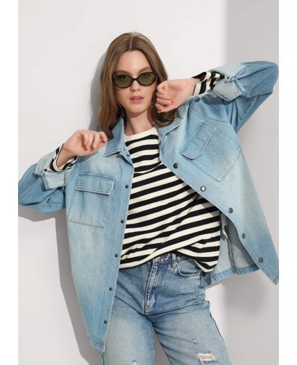 CLE Джемпер жен. 367105кпн, молочный/т.серый