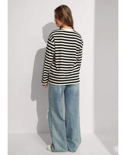 CLE Джемпер жен. 367105кпн, молочный/т.серый