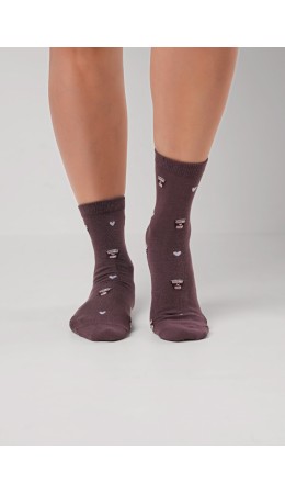 CLE Носки жен.Д2520 моккачино хл+эл, коричневый