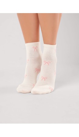 CLE Носки жен.Д5614 8 марта хл+эл, молочный