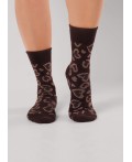 CLE Носки жен.Д5621 8 марта хл+эл, кофейный
