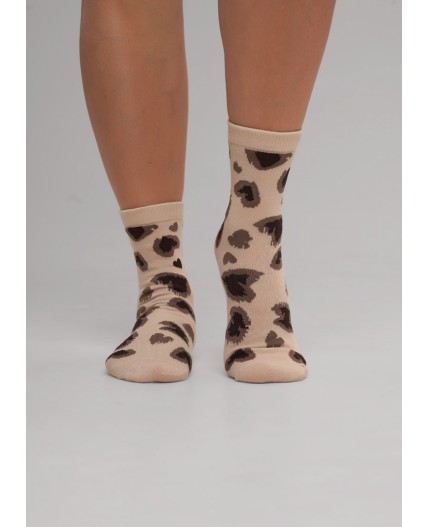 CLE Носки жен.Д5621 8 марта хл+эл, св.бежевый