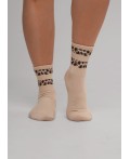 CLE Носки жен.Д5622 8 марта хл+эл, св.бежевый