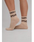 CLE Носки жен.Д5622 8 марта хл+эл, св.бежевый
