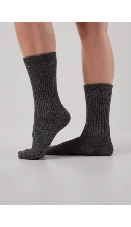CLE Носки жен.Д687Ш шерсть акрил, т.серый