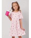 CLE Платье дев. 867270кдн, св.розовый/красный