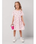 CLE Платье дев. 867270кдн, св.розовый/красный