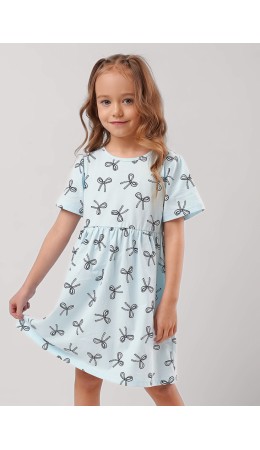 CLE Платье дев. 867270кдн, св.голубой/т.серый