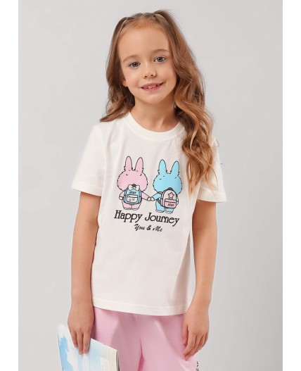 CLE Футболка дев. 866266кд_п, молочный