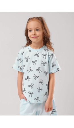 CLE Футболка дев. 866748кдн, св.голубой/т.серый