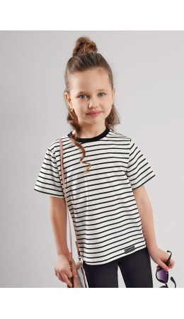 CLE Футболка дев. 867272кдн, молочный/чёрный