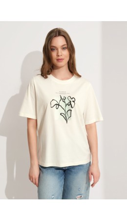 CLE Футболка жен. 266927кд_п1, молочный