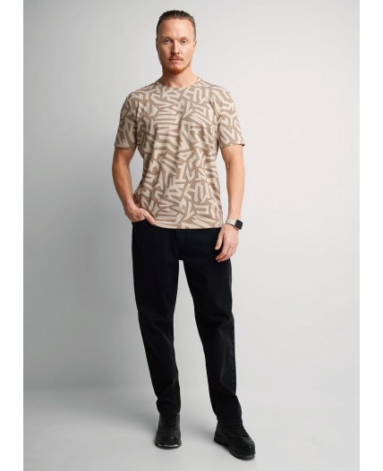 CLE Футболка муж. 561982/03гн, бежевый/т.бежевый