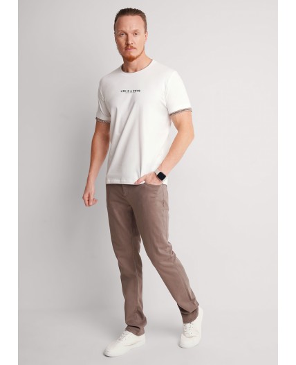 CLE Футболка муж. 562144/03г maxi_п, молочный/т.бежевый