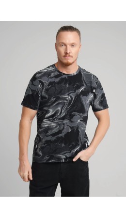 CLE Футболка муж. 562404/05гн, чёрный/т.серый