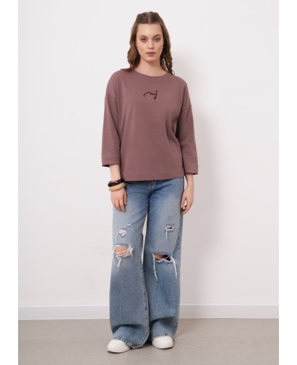 CLE Фуфайка жен. 266704кдт, кофейный