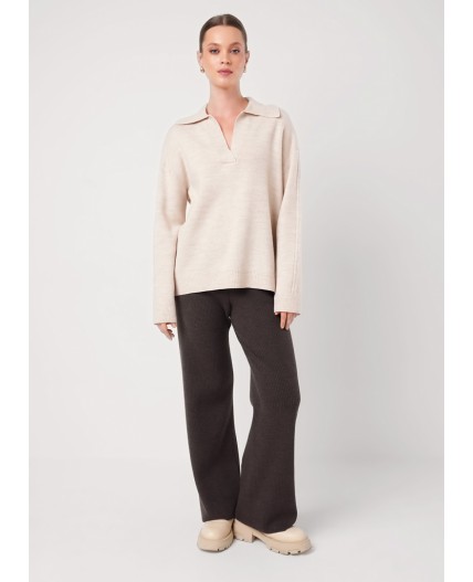 CLE Брюки жен. 154599/192ак, меланж коричневый