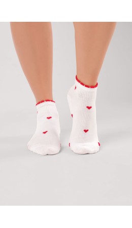 CLE Носки жен.Д5612 8 марта хл+эл, белый