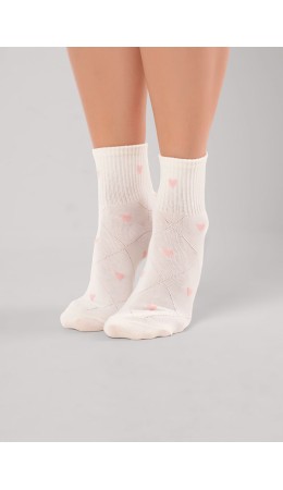 CLE Носки жен.Д5615 8 марта хл+эл, молочный