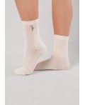 CLE Носки жен.Д5617 8 марта хл+эл, молочный