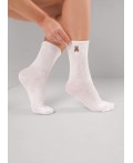 CLE Носки жен.Д5620 8 марта хл+эл, белый