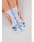 CLE Носки жен.Д5624 8 марта хл+эл, джинсовый