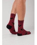 CLE Носки муж.К6600 сувенир хл+эл, бордовый