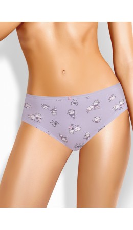 CLE BR1207/1 Трусы жен. Парочка, св.фиолетовый/молочный