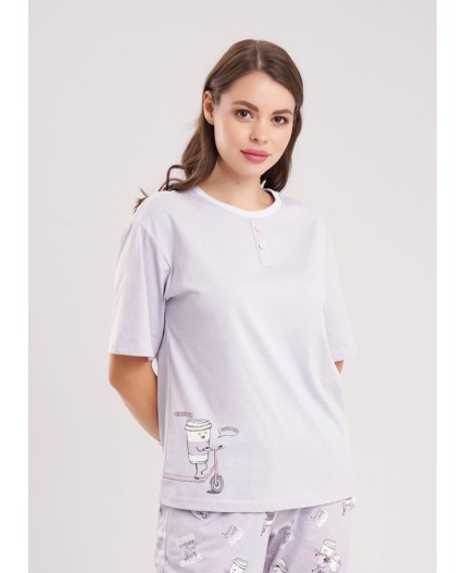 CLE LP15-1207/2 Набор одежды жен. Парочка, св.фиолетовый/молочный