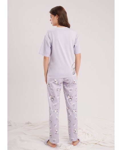 CLE LP15-1207/2 Набор одежды жен. Парочка, св.фиолетовый/молочный