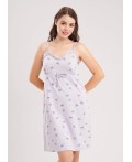 CLE LS15-1207 Сорочка ночн. жен. Парочка, св.фиолетовый/т.серый