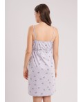 CLE LS15-1207 Сорочка ночн. жен. Парочка, св.фиолетовый/т.серый