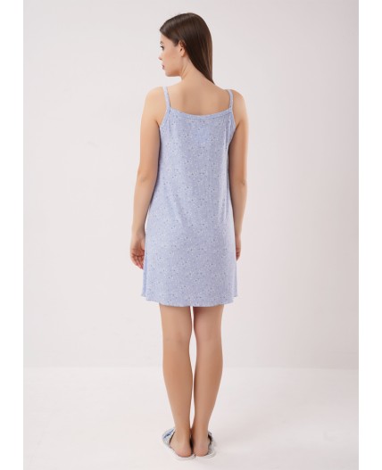 CLE LS26-1226/1 Сорочка ночн. жен. Лазурь, голубой/молочный